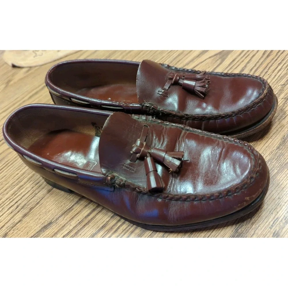 Vintage Dexter Mens Tasseled Slip-on Loafers size 8.5 D READ DESCRIPTION!